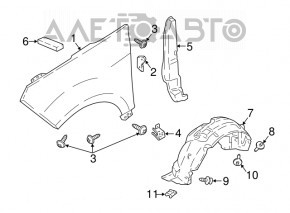 Подкрылок передний правый Ford Ecosport 18-22 2.0