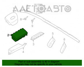 Подушка безопасности airbag пассажирская в торпеде Ford Ecosport 18-22