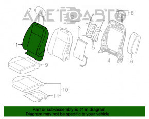 Пассажирское сидение Ford Ecosport 18-22 тряпка, черн, механич, без airbag