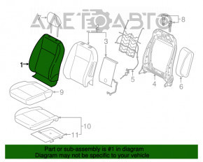 Водійське сидіння Ford Ecosport 18-22 ганчірка, чорна, електро, без airbag