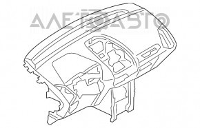 Торпедо передняя панель без AIRBAG Ford Ecosport 18-22 черн