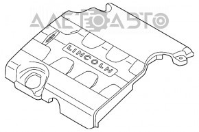 Накладка двигуна Lincoln MKX 16- 3.7 праве верх кріплення надірване, потертості