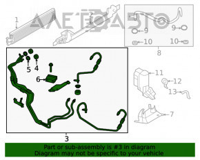 Трубки охлаждения масла КПП в сборе с клапаном Ford Escape MK3 17-19 1.5T 2.0T