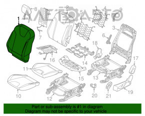 Водійське сидіння Ford Focus mk3 15-18 рест, c airbag, шкіра чорна, електро