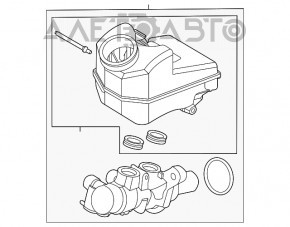 Головний гальмівний циліндр з бачком Ford Escape MK4 20-