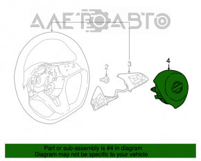 Подушка безопасности airbag в руль водительская Nissan Rogue Sport 17-19