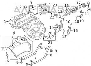 Заливная горловина топливного бака Mazda CX-5 17-