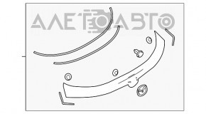 Молдинг двери багажника верхний Mazda CX-5 17- с эмблемой, под стеклом