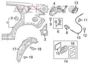 Щиток вентиляції правий Mazda CX-5 17-