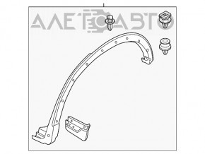 Накладка арки крыла задняя правая Mazda CX-5 17- сломаны крепления, надрывы