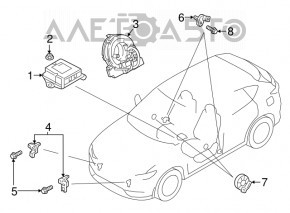 Модуль srs airbag компьютер подушек безопасности Mazda CX-5 17- под перешив