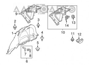 Обшивка арки правая Mazda CX-5 17-