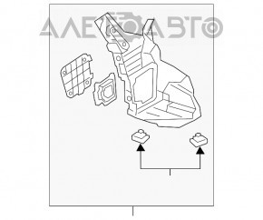 Підкрилок заднього бампера правий Mazda CX-5 17-