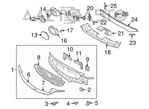 Подиум эмблемы передней Mazda CX-5 17- без радара