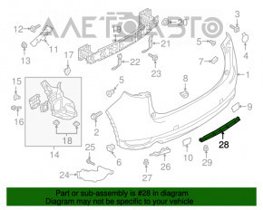 Дефлектор заднего бампера нижний Mazda CX-5 17-