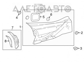 Фонарь внутренний крышка багажника правый Mazda CX-5 17- сломано крепление, нет фрагмента, без накладки