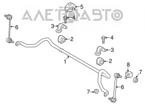 Скоба крепления переднего стабилизатора левая Mazda 6 13-17