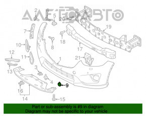 Заглушка буксир гака перед бампера Mazda CX-5 13-16