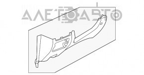 Накладка колени водителя Mazda CX-5 13-16 черн, царапины
