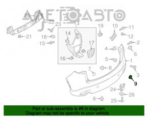 Заглушка буксир гака зад бампера лев Mazda CX-5 13-16