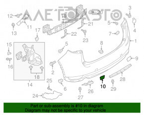 Заглушка буксир крюка заднего бампера левая Mazda CX-5 17- OEM