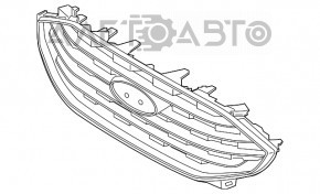 Решетка радиатора grill Ford Edge 19- под камеру