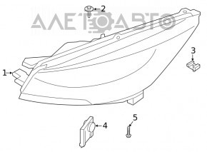 Фара передняя правая в сборе Ford Escape MK4 20-22 LED