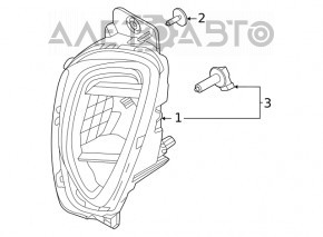 Протитуманна фара ПТФ права Ford Escape MK4 20-22 LED