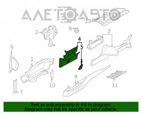 Накладка колени водителя в сборе Ford Escape MK4 20- бежевая царапины