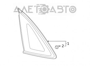 Форточка глухое стекло задняя правая Ford Escape MK4 20- мат