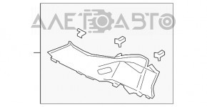Накладка задньої стійки ліва Ford Escape MK4 20- чорний, подряпини
