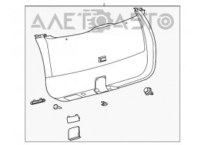 Обшивка двери багажника нижняя Ford Escape MK4 20- черная, царапина, примято крепление