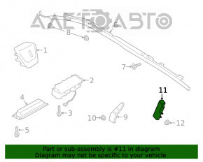 Подушка безопасности airbag сидение задняя правая Ford Escape MK4 20-