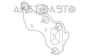 Клык усилителя переднего бампера правый Ford Escape MK4 20-22