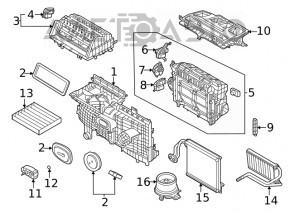Радіатор обігрівача пічки Ford Escape MK4 20-