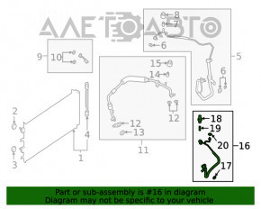 Трубка кондиционера конденсер-компрессор Ford Escape MK4 20-22 1.5T