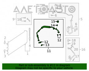 Трубка кондиціонера компресор-грубка Ford Escape MK4 20 1.5 2.0