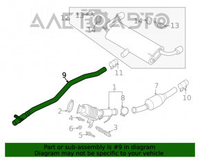 Випускна траса середня частина Ford Escape MK4 20-22 1.5T AWD