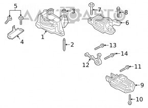 Подушка двигателя левая Ford Escape MK4 20-22 1.5T FWD