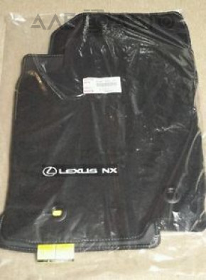 Комплект ковриков салона Lexus NX200t NX300 NX300h 15-20 черный, тряпка