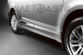 Накладка двери нижняя задняя левая Toyota Sienna 11-20 хром, вздулся хром