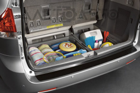 Бокс багажника правый Toyota Sienna 11-20 серый, с крышкой