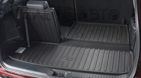 Килимок багажника Toyota Highlander 14-19 під 3 ряди, гума чорна