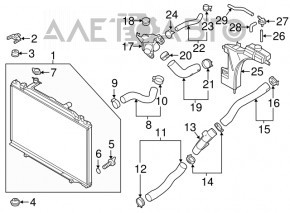 Тройник системы охлаждения Mazda CX-9 16- новый OEM оригинал