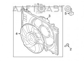Диффузор кожух радиатора в сборе Mazda CX-9 16- новый OEM оригинал