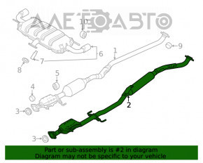 Выпускная трасса средняя часть с катализатором Mazda CX-5 17- awd вмятины