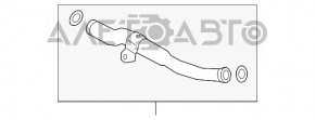 Патрубок охлаждения металл Mazda CX-5 17- 2,5