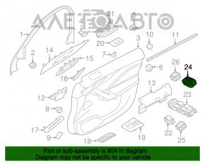 Кнопки памяти сиденья переднего левого Jaguar F-Pace X761 17-20