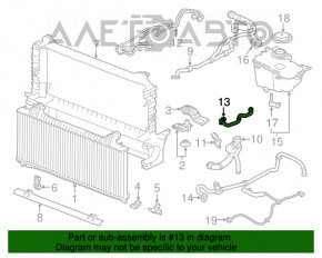Патрубок интеркулера низ Jaguar F-Pace X761 17-20 AJ126, 2.0t, 2.0d