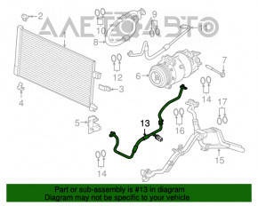 Трубка кондиционера печка-конденсер Jaguar F-Pace X761 17-